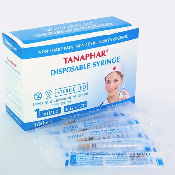 Bơm kim tiêm y tế 1ml 3ml 5cc 10cc 20ml 50ml - ống chích vô trùng, xilanh sử dụng một lần xi lanh Tanaphar