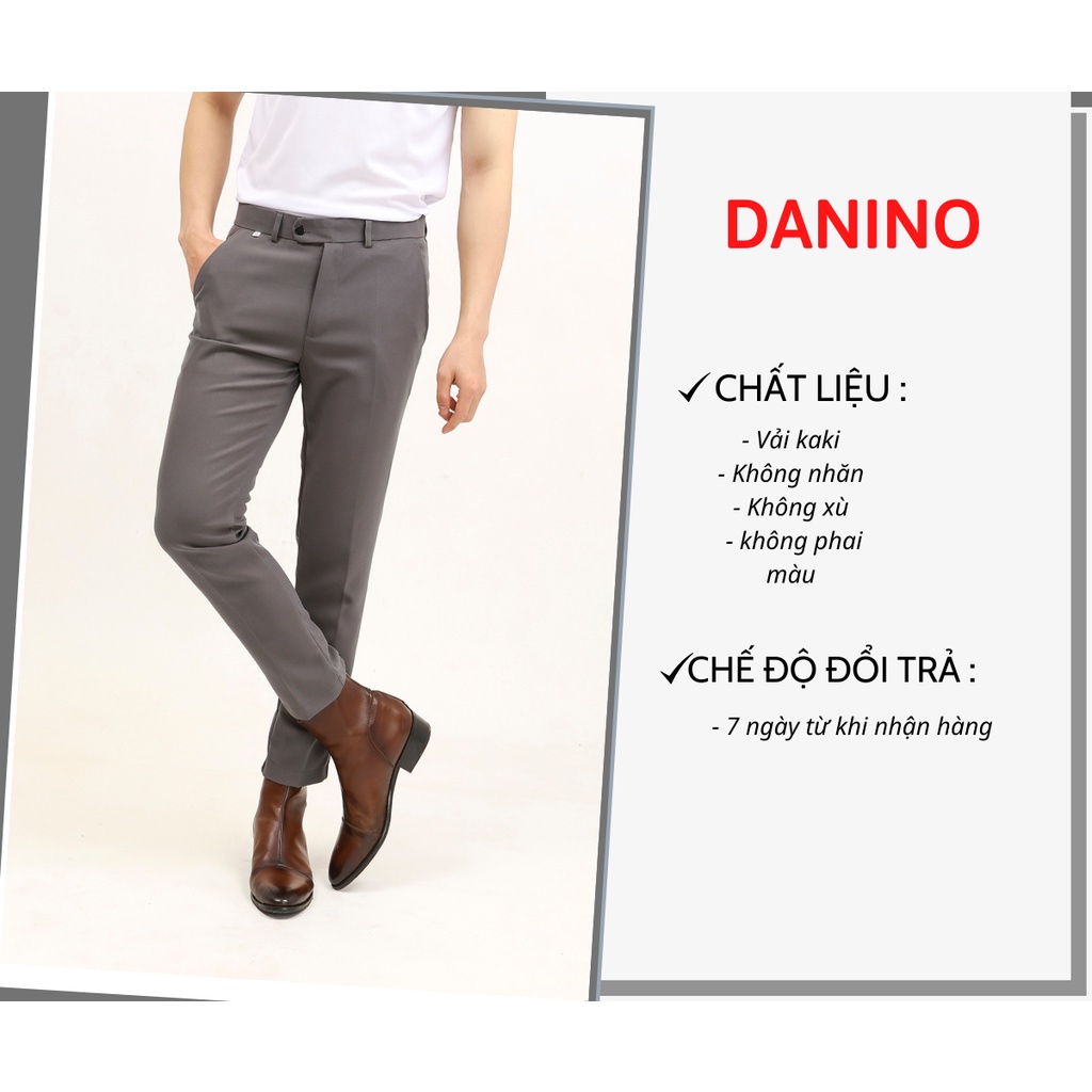 Quần âu nam ống đứng vải kaki hàn quốc đẹp cao cấp Danino QUT