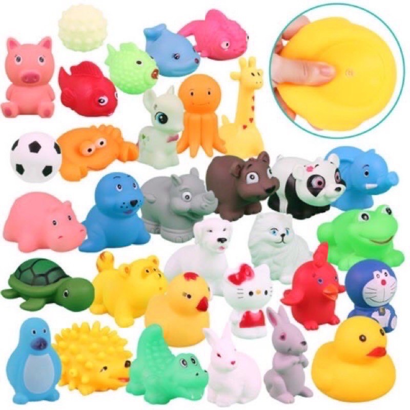 Đồ Chơi Nhà Tắm Hình Con Vật Dễ Thương Bóp Kêu Vui Tai Dành Cho Bé