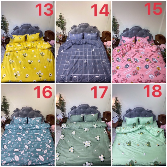 Sét 5 món cotton poly vỏ chăn lồng ruột