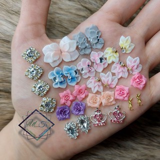 hoa bột mỹ nail( hồng mini) 0.6-0.8cm