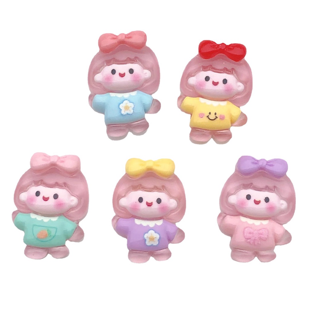 cô gái màu hồng Resin phụ kiện dép Crocs charm DIY khóa giày crocs jibbitz Nhựa trang sức Phụ kiện trang trí giày crocs nút trang trí điện thoại di động Nắp đậy / Khung ảnh / Cốc nước / Túi Nguyên liệu làm phụ kiện handmade sáng tạo