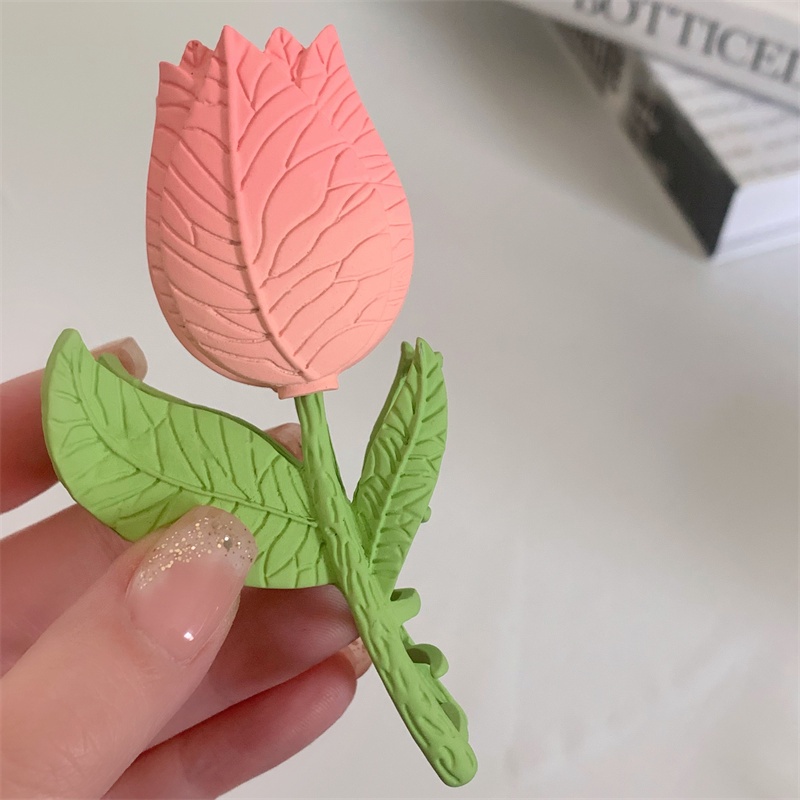 Kẹp Tóc Hình Hoa Tulip Thanh Lịch Dành Cho Nữ