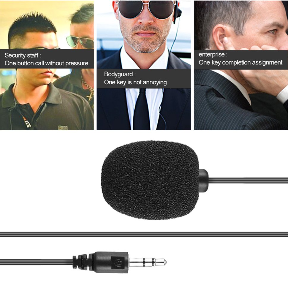 【SUN】Portable Size External 3.5mm Clip-on Lapel Lavalier Microphone For PC Laptop