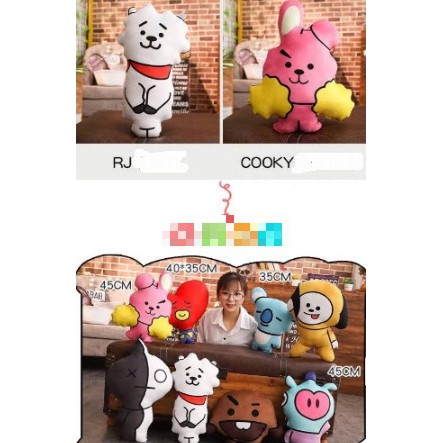 Gấu bông jack hoạt hình dạng gối 40cm GB4I7 gấu bông cute kpop army gấu bông dễ thương