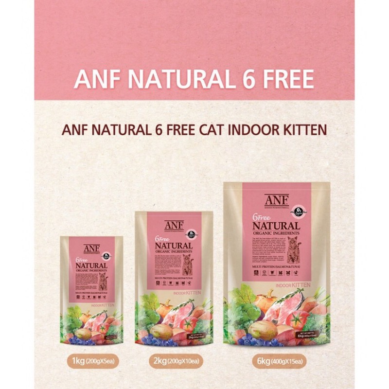 Thức ăn hạt hữu cơ cho mèo ANF 6 Free Kitten Indoor 400g | Nhập Khẩu Hàn Quốc Thị Trấn Thú Cưng