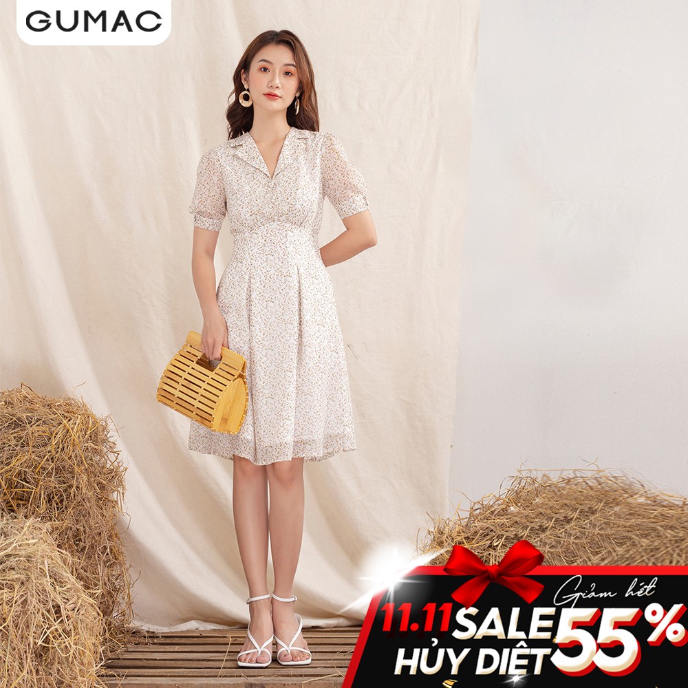 Đầm hoa cổ danton DA1006 GUMAC