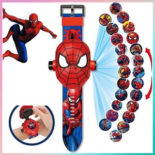 Đồng hồ điện tử siêu nhân người nhện chiếu 24 hình mặt 3D siêu ngầu cho trẻ em - Con cưng 99