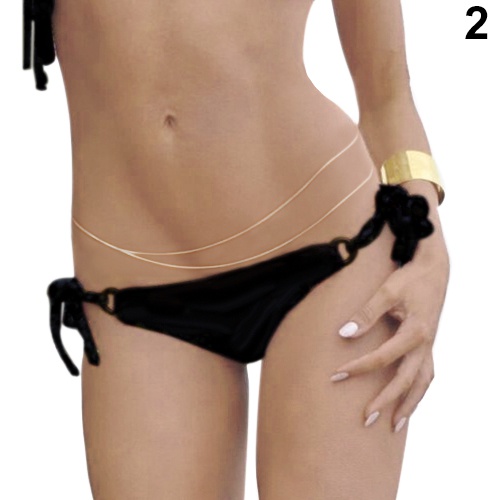 Xích đeo hông thiết kế đơn giản quyến rũ cho nữ khi mặc bikini độc đáo