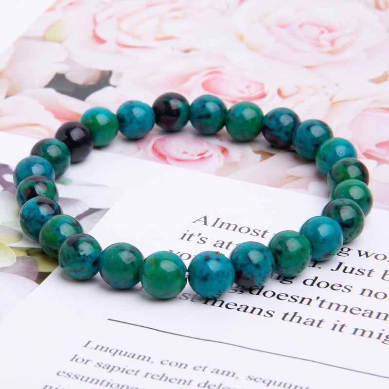 Vòng Tay Chuỗi Hạt Đá Malachite Đường Kính 8mm