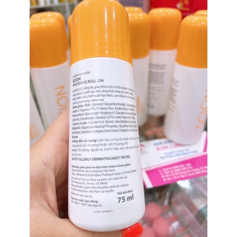 Lăn Khử Mùi Scion Whitening Roll On 75ml (Nhập Khẩu)