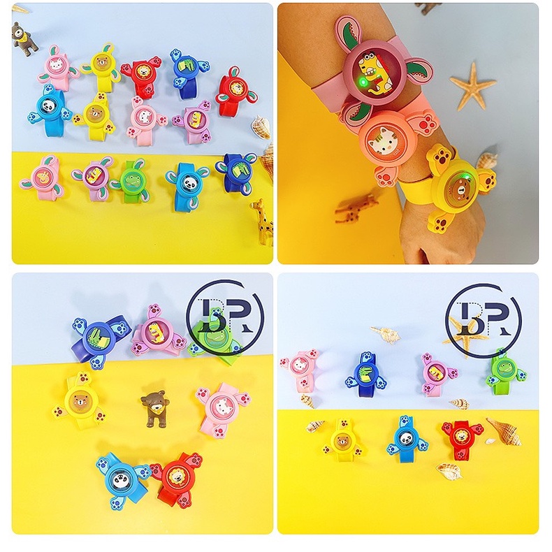 Đồng hồ tinh dầu đuổi muỗi đeo tay có đèn xoay phát sáng thông minh cho bé