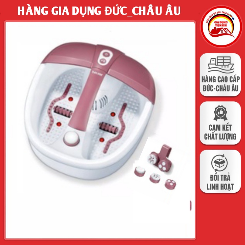 Chậu ngâm chân massage hồng ngoại BEURER FB35 với chức năng massage sủi thủy lực, bồn ngâm có 3 đầu massage khác nhau