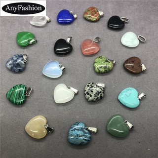 Mặt dây chuyền đá opal màu tự nhiên hình trái tim 0.6x2cm