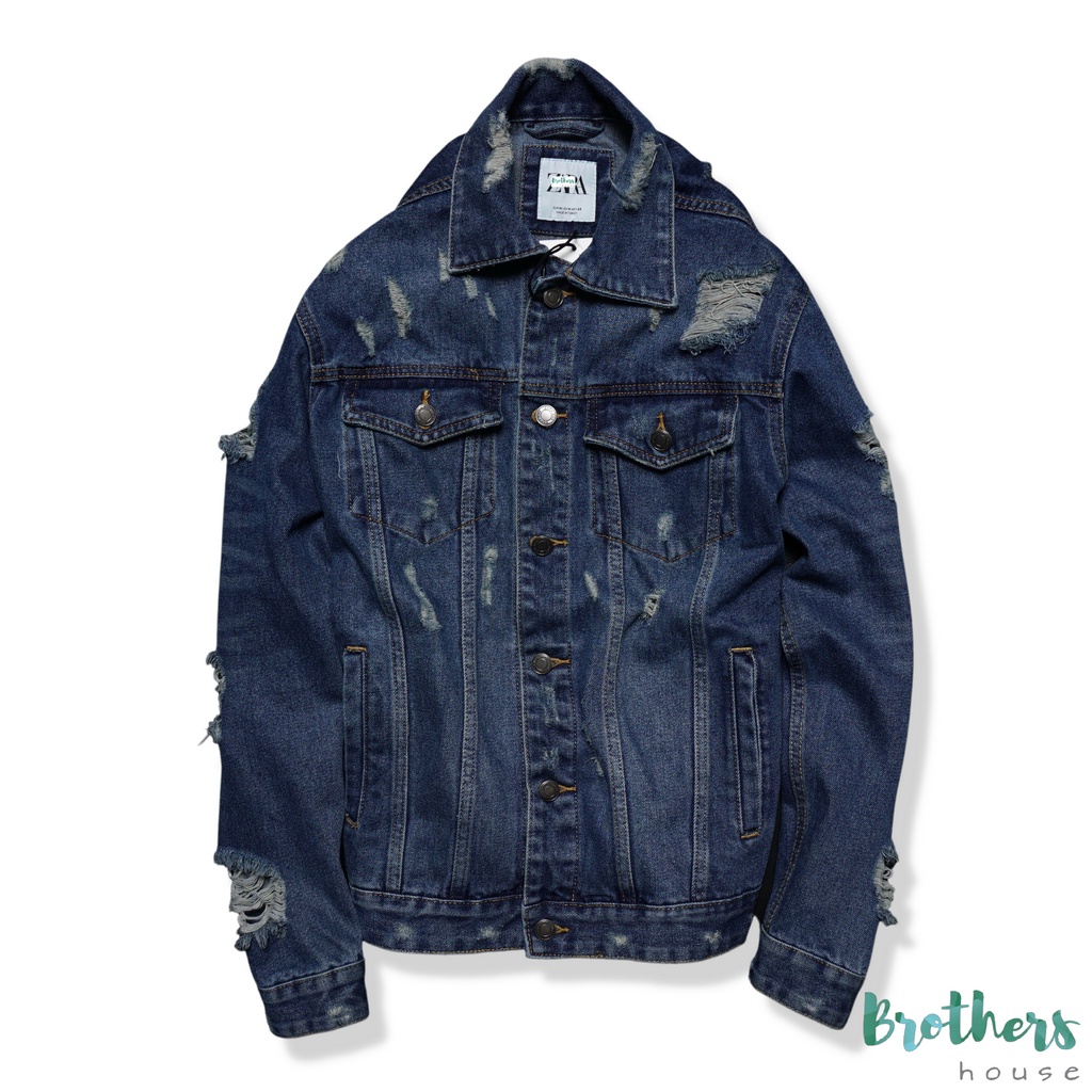 |Xịn| Áo khoác denim/jean nam rách Zara, mặc cực thích, vải đẹp lắm nha