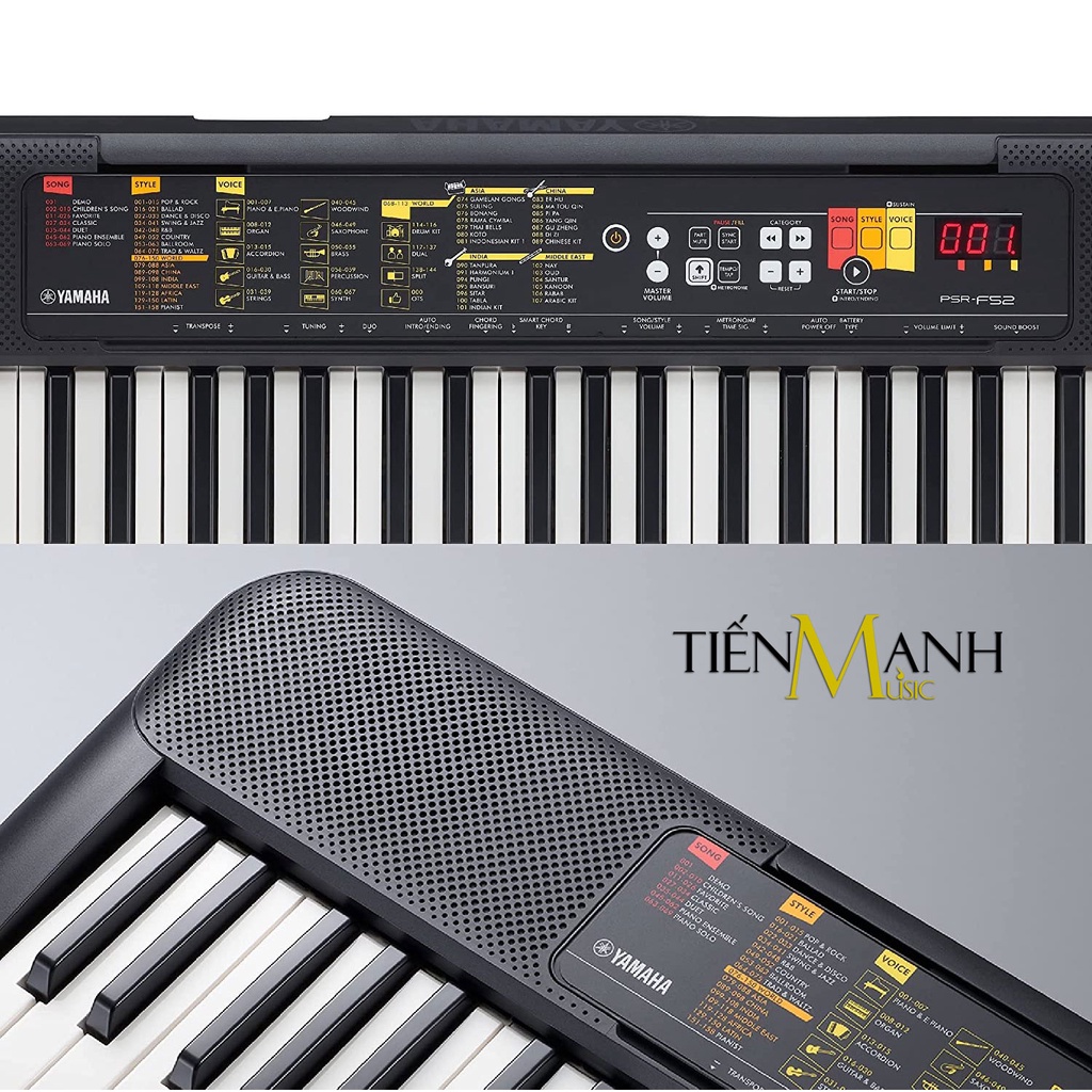 [Chính Hãng] Bộ Đàn Organ Yamaha PSR-F52 - Đàn, Chân, Bao, Nguồn - Keyboard PSR F52 Có tem chống hàng giả bộ CA