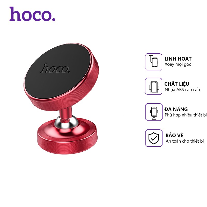 Giá đỡ điện thoại Hoco CA36 Plus trên xe hơi, sử dụng đa năng tiện dụng, tương thích các thiết bị dán từ tính