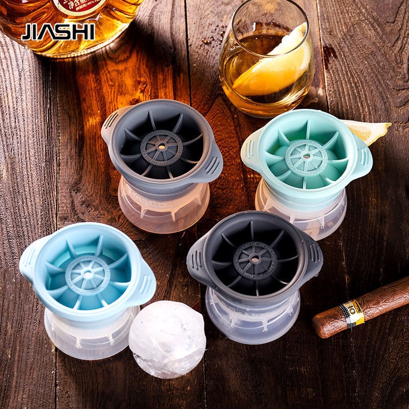 Khuôn làm đá viên JIASHI bằng silicone tạo hình quả bóng khúc côn cầu 1 lỗ nhanh chóng