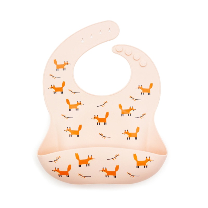 Yếm Ăn Silicone Cấp Thực Phẩm Không BPA Chống Nước Có Thể Điều Chỉnh Cho Bé Sơ Sinh