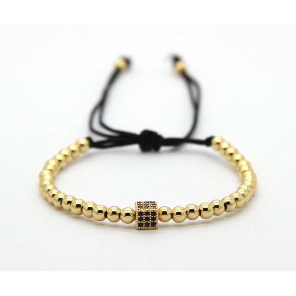 Vòng Tay Mạ VàNg 18k ĐíNh Đá Vuông Xinh XắN