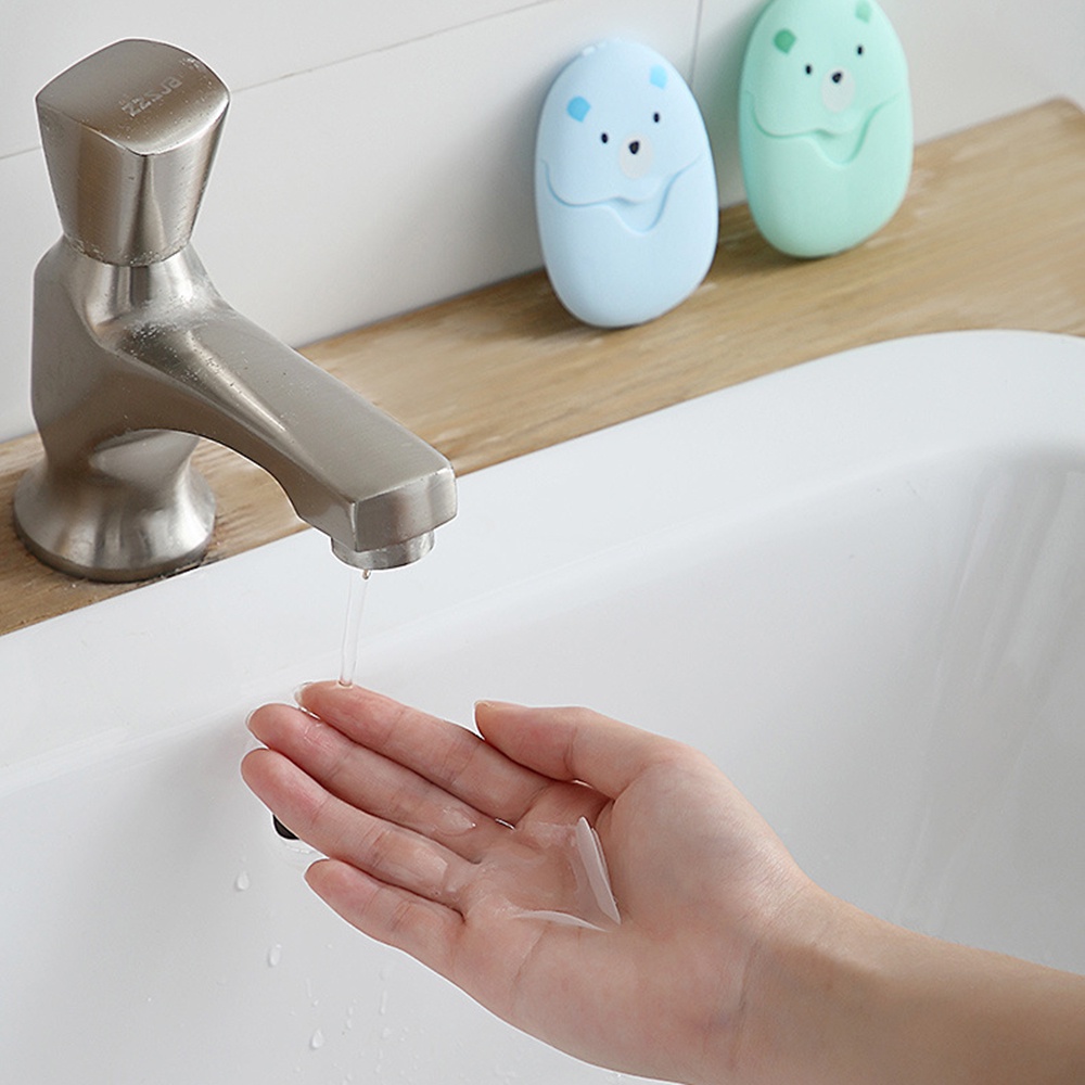 Hộp Đựng Xà Phòng Dùng Một Lần Hình Gấu Dễ Thương