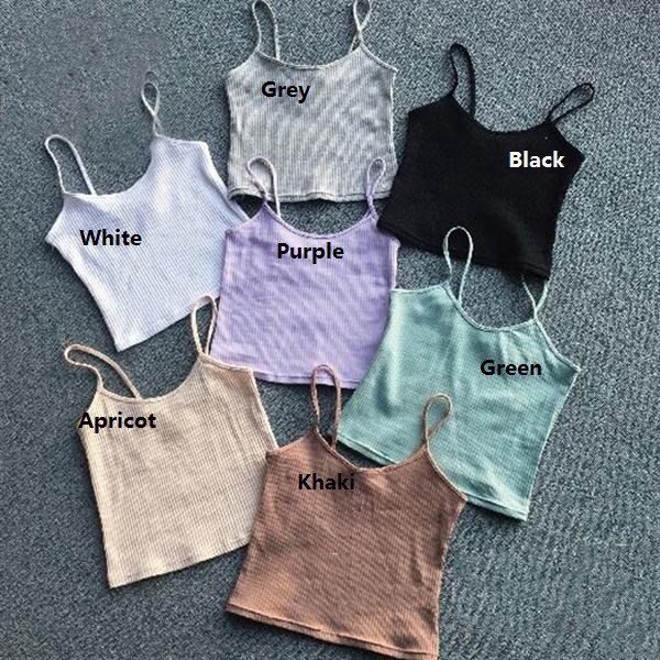 Áo 2 dây màu trơn tùy chọn quyến rũ dành cho nữ