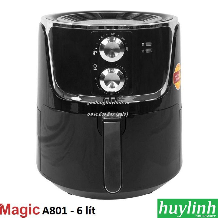 [Mã ELHAMS5 giảm 6% đơn 300K] Nồi chiên không dầu Magic A83 - A801 - 6 lít - 1800W