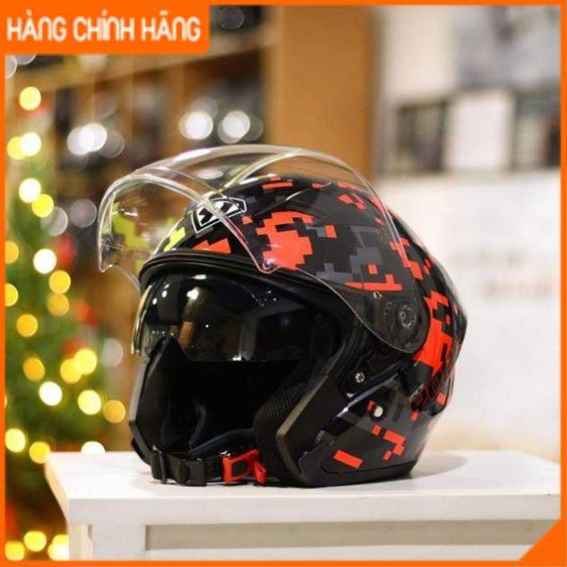 MŨ BẢO HIỂM 3/4 2 KÍNH YOHE 878
