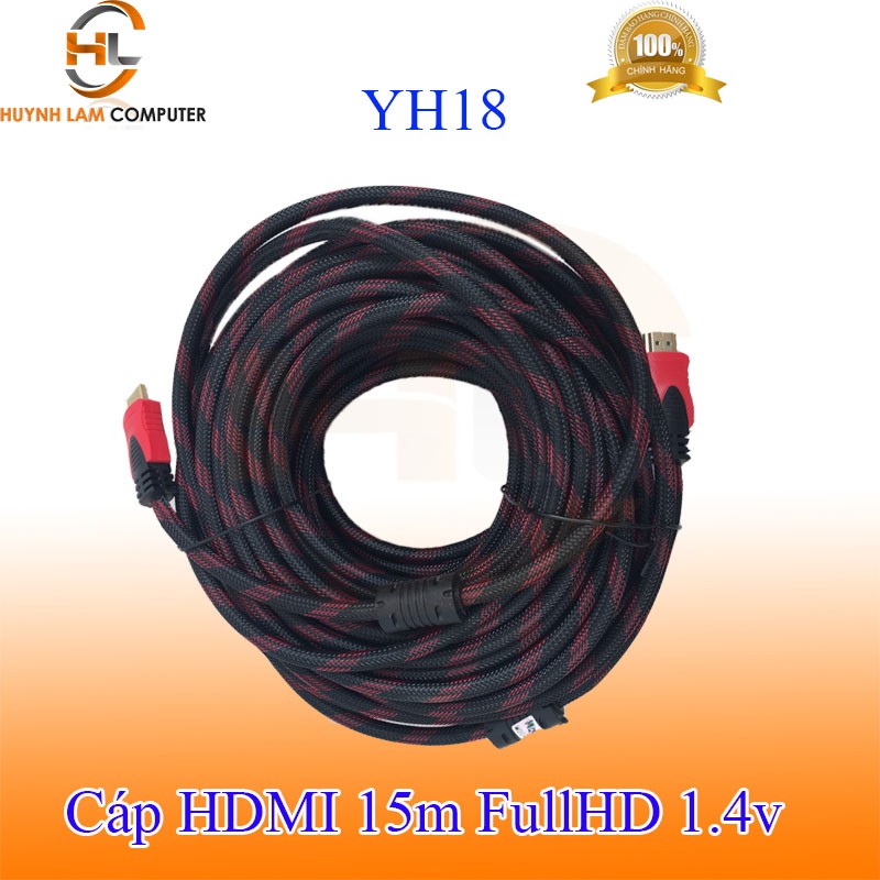 Cáp HDMI 10m YH18 FullHD chuẩn 1.4v - Hãng phân phối