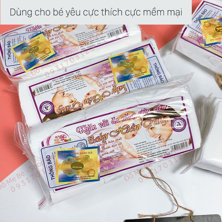 Khăn vải khô – Khăn vải khô vệ sinh cho bé đa năng Hiền Trang (Gói 200g)