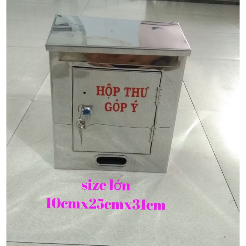 Hộp thư góp ý inox size lớn ,thùng đựng thư.