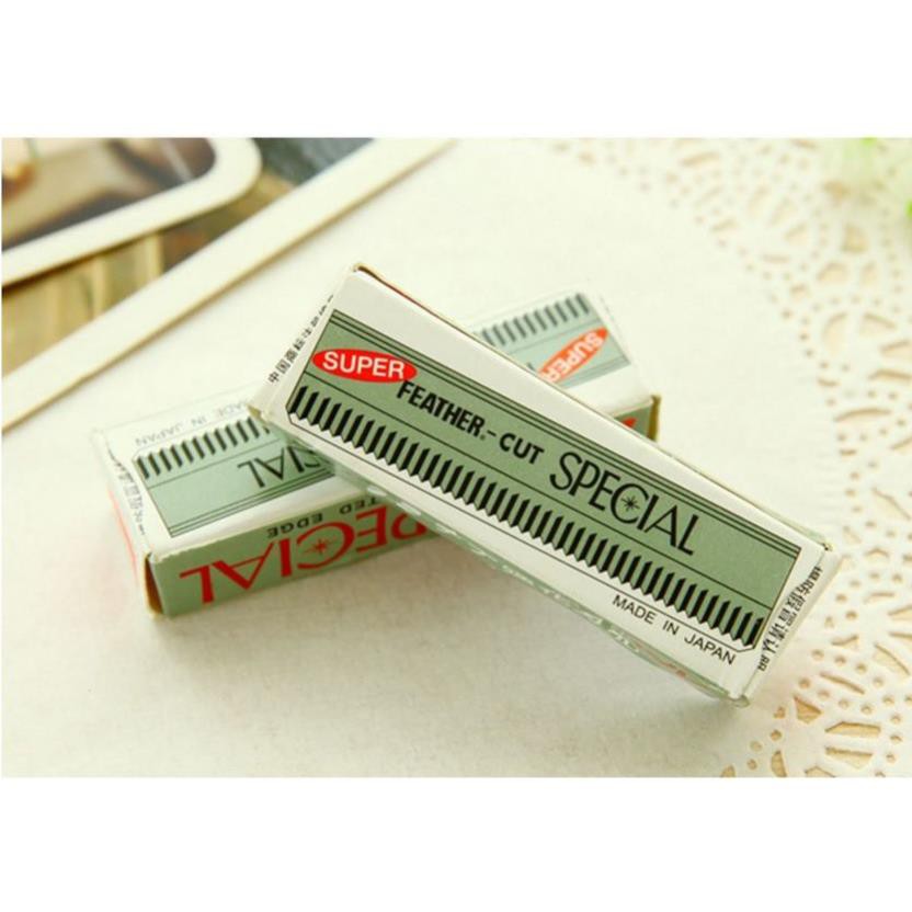 Hôp 10 dao cạo lông mày - Combo 10 Lưỡi dao gọt chì xé cạo lông mày Nhật Special Cut