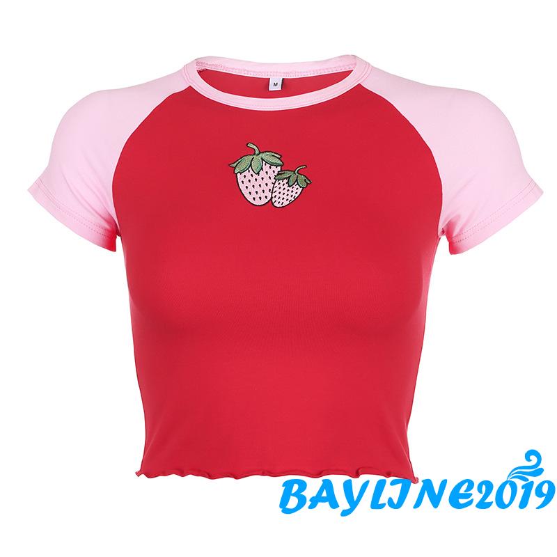 Áo Thun Nữ Ngắn Tay Cổ Tròn Thiết Kế Thời Trang