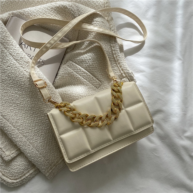 IELGY Túi Đeo Vai Hình Vuông Cỡ Nhỏ Màu Trơn Thời Trang Cho Nữ