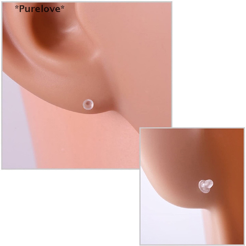 Set 100 Ghim Và Bông Tai Bằng Nhựa Trong Suốt Tiện Dụng