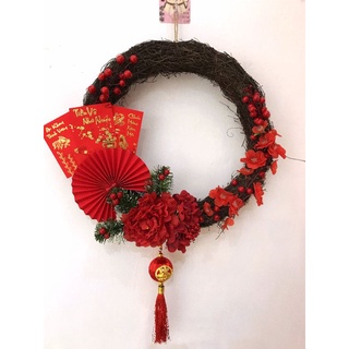 Vòng hoa trang trí Tết size 30-45