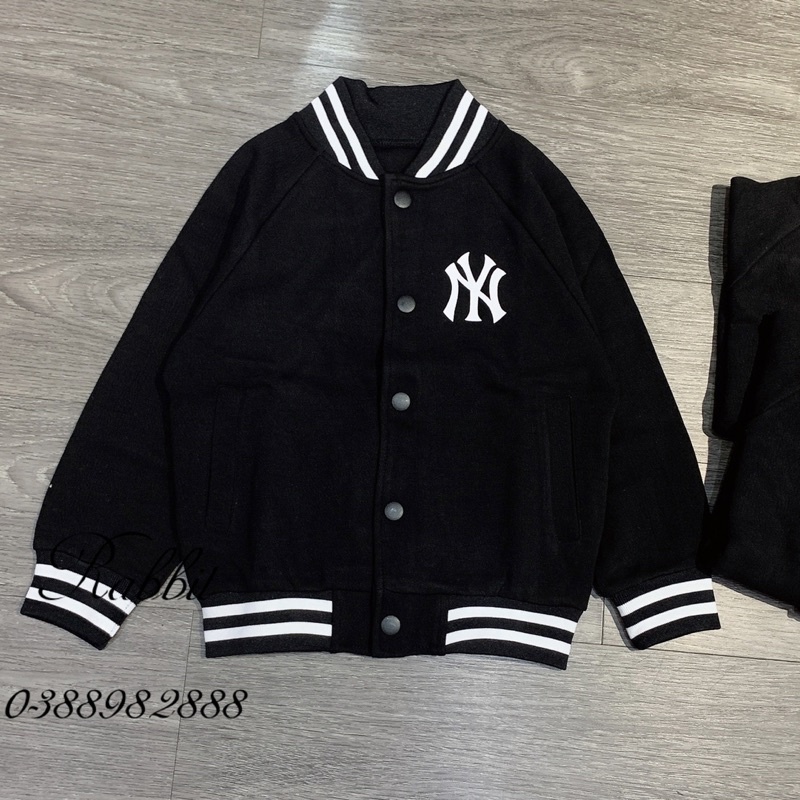 Bomber nỉ đen L A - HÀNG SALE KHÔNG ĐỔI TRẢ