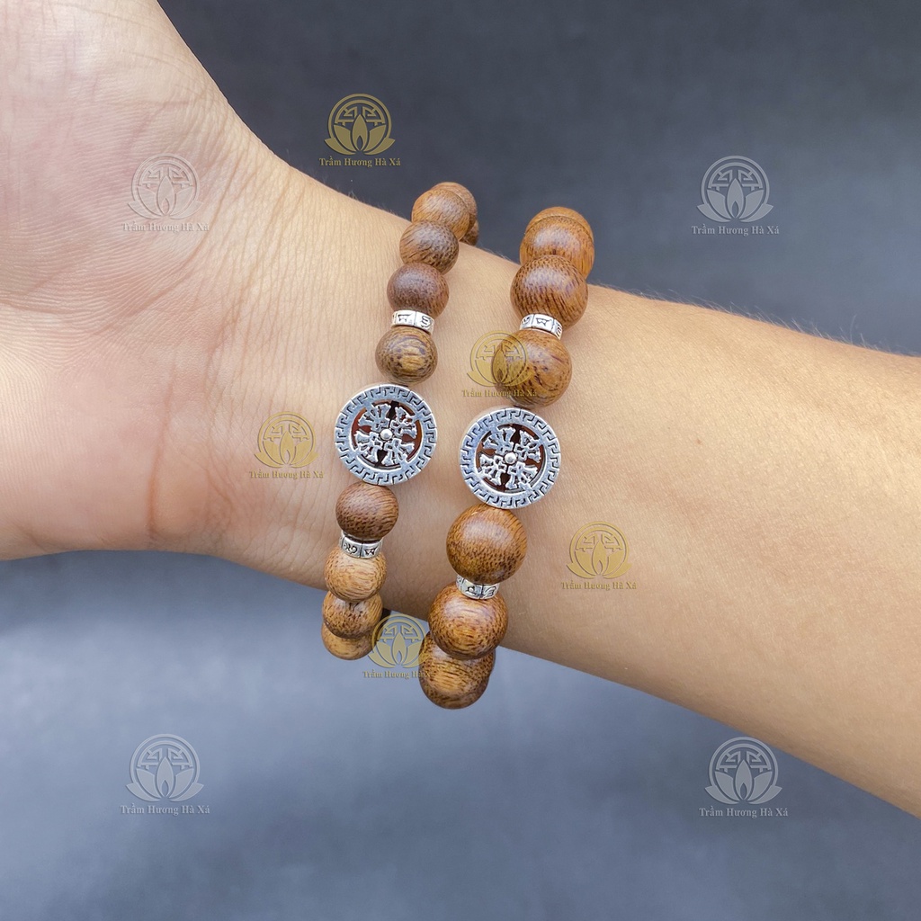 Vòng tay bánh xe luân hồi trầm hương HÀ XÁ bình an, may mắn và tài lộc