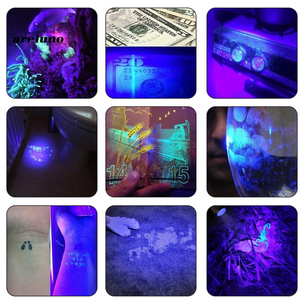 Bộ Đồ Chơi Lắp Ráp Độc Đáo Thú Vị Cho Bé♥Đèn Pin LED UV Siêu Sáng Bằng Hợp Kim Nhôm Có Thể Sạc Lại