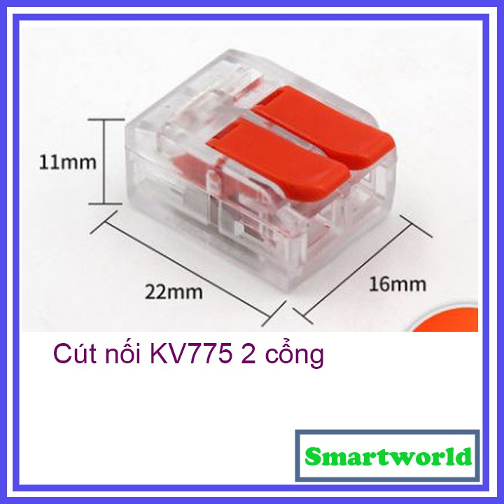 Cút nối dây điện nhanh KV775 loại mới cực tốt cho dây tối đa 4.0mm - chịu tải 32A