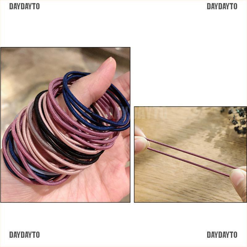 Set 50 Dây Thun Cột Tóc Co Giãn Dành Cho Nữ