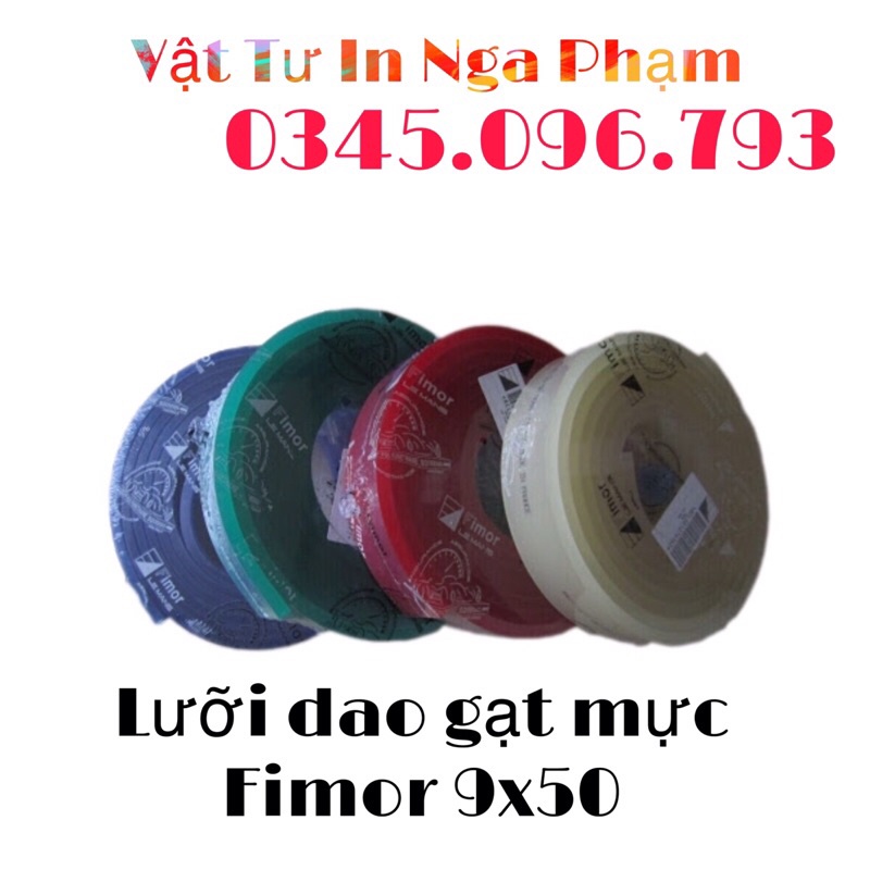 Lưỡi dao gạt mực Fimor 9x50 in lụa - in lưới  - 1 cuộn 4M