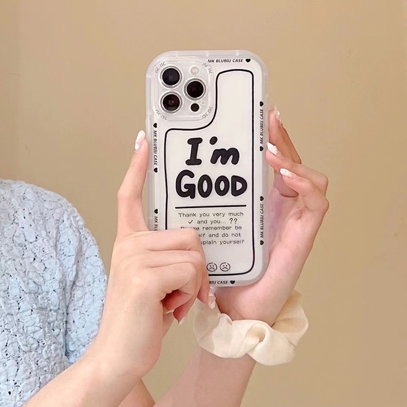 (SIÊU RẺ) Ốp lưng iphone cam tròn viền dày im good im fine 7plus/8/8plus/x/xr/xs/11/12/13/pro/max/plus/promax