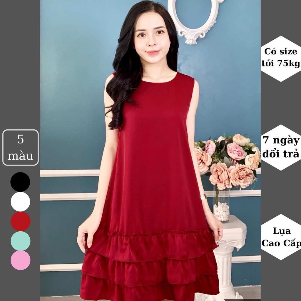 [Có Size Tới 75kg] Váy, đầm lụa sát nách ❤️ chất lụa ngọc trai cao cấp mềm mịn, thoáng mát, dễ thương | BigBuy360 - bigbuy360.vn