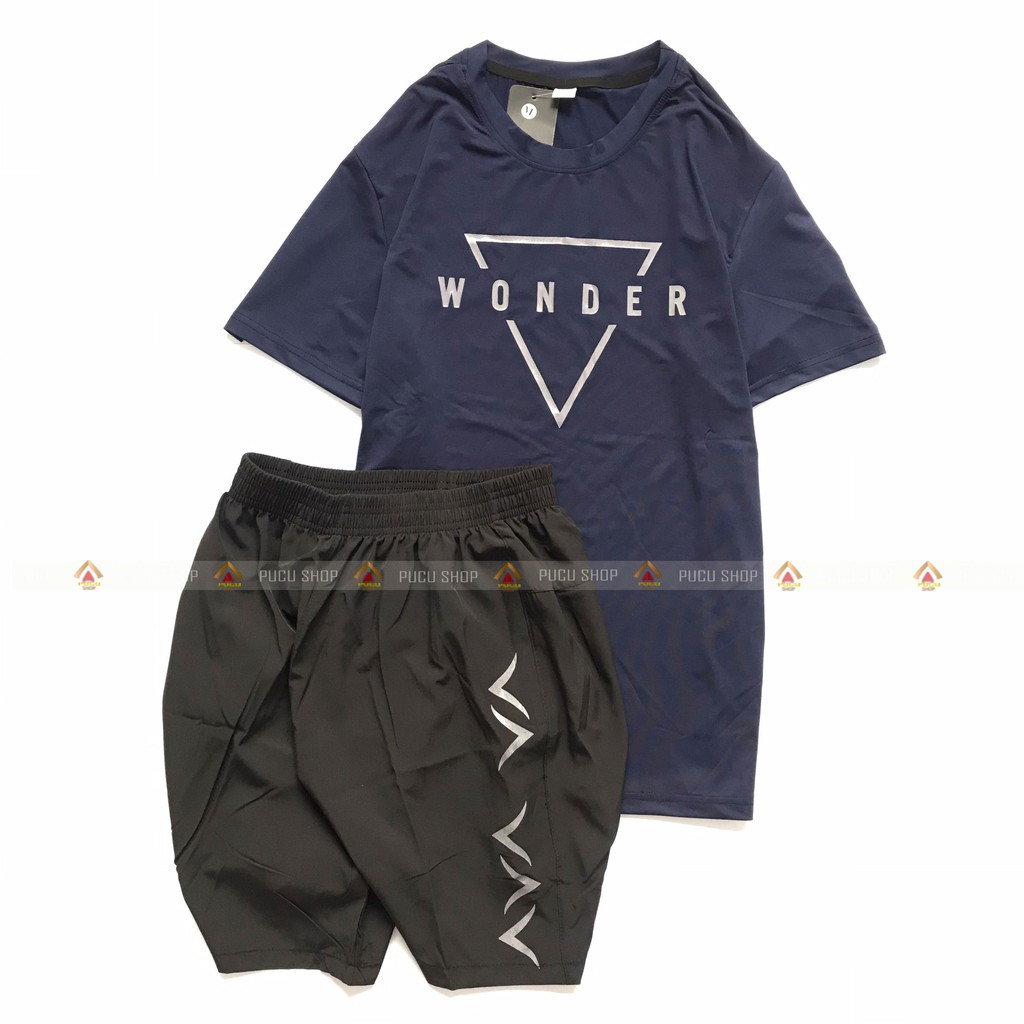 Bộ quần áo thể thao nam phom 45-85kg đồ bộ nam hè thun lạnh 3 màu WONDER BTT04 | BigBuy360 - bigbuy360.vn