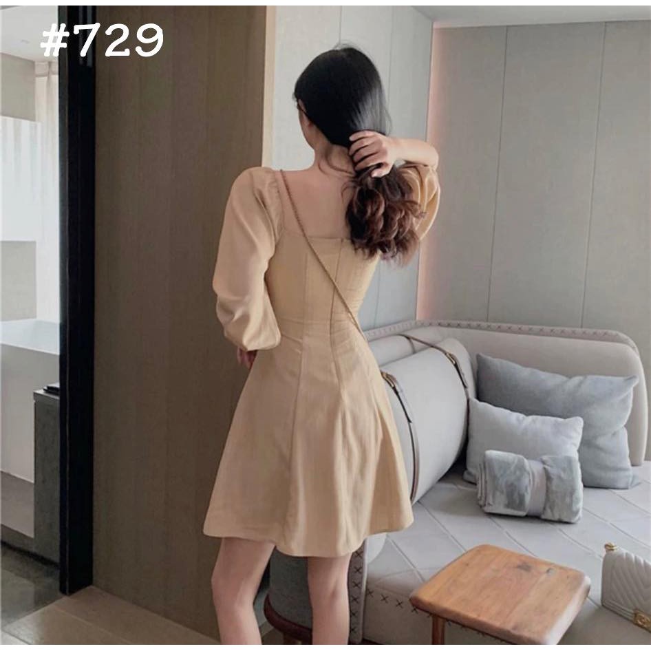 Đầm dự tiệc ôm body tay xòe phồng mặc được hai kiểu siêu xinh Titus Dress