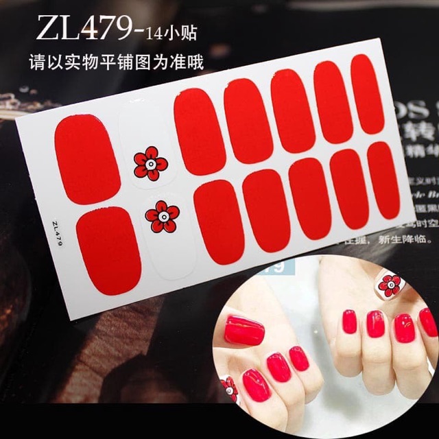 Set 14 miếng dán móng stiker cực xinh 🥰 freeship