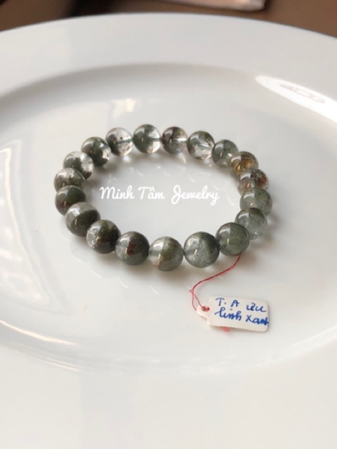 Vòng tay phong thuỷ ưu linh xanh 10 ly-Minh Tâm Jewelry