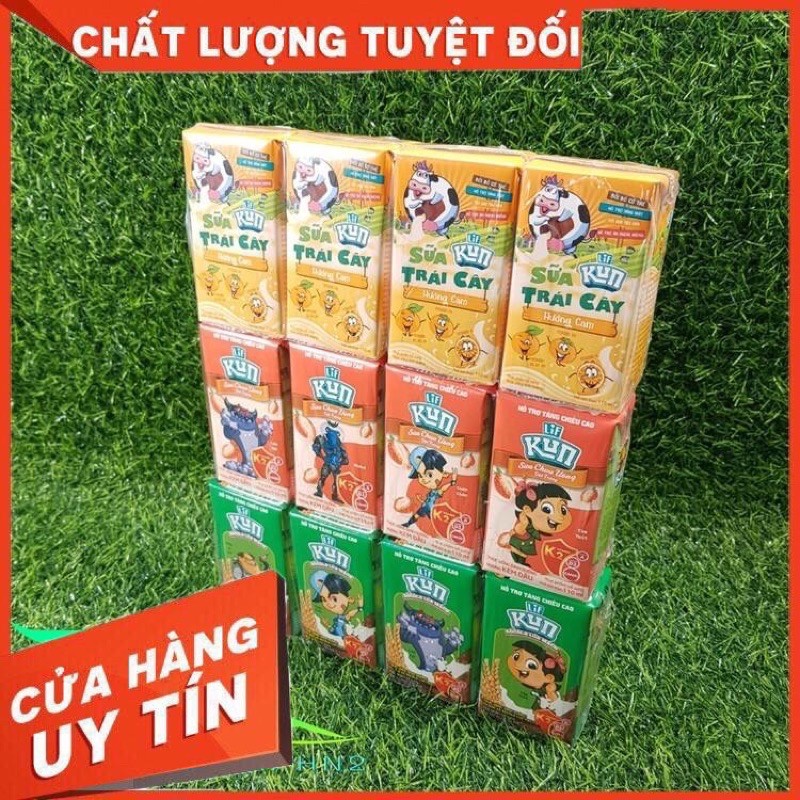 lốc 4hộp sữa trái cây lif kun hương cam 110ml