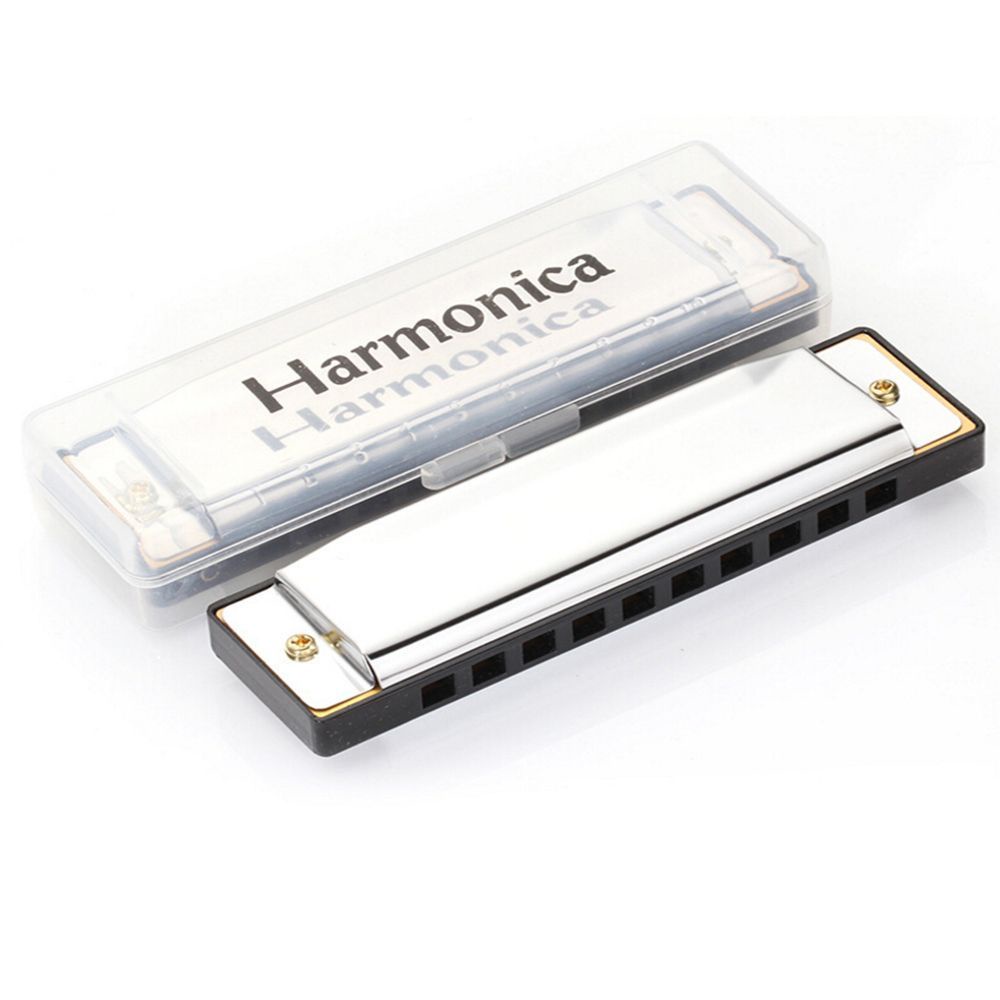 Kèn Harmonica 10 lỗ bằng thép không gỉ màu sắc độc đáo